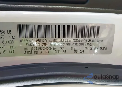 2019 Jeep Grand Cherokee Limited 4X4 из США, поврежденный, VIN 1C4RJFBGXKC590694